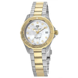 Tag Heuer Aquaracer White Mother of Pearl Dial Two Tone Steel Strap Watch for Women - WBD1322.BB0320