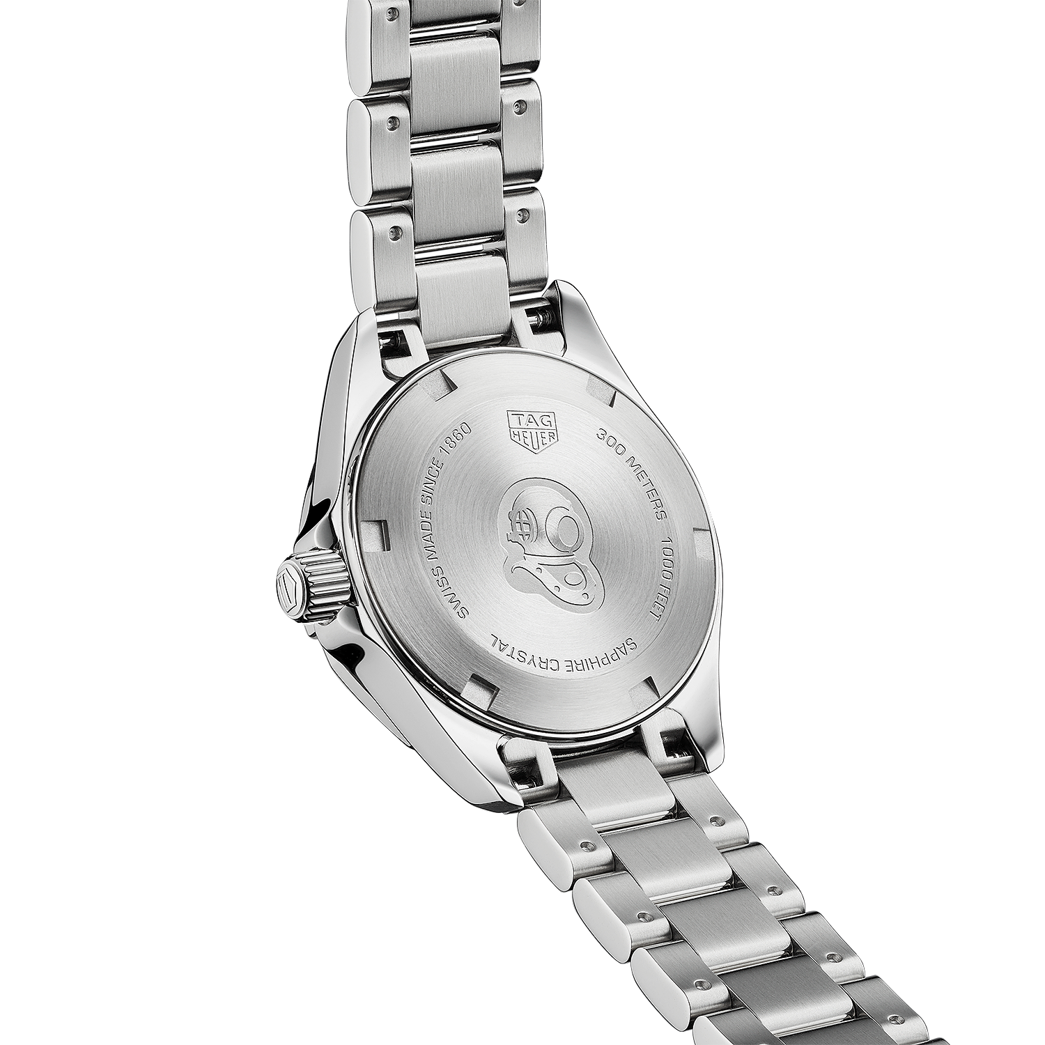 Tag Heuer Aquaracer Diamonds Mother of Pearl Dial Silver Steel Strap Watch for Women - WBD1414.BA0741