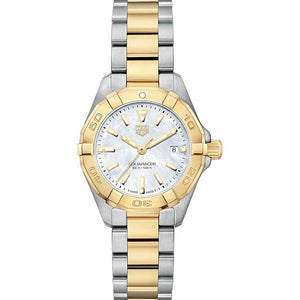 Tag Heuer Aquaracer Mother of Pearl Dial Two Tone Steel Strap Watch for Men - WBD1420.BB0321