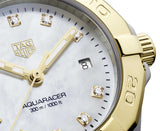 Tag Heuer Aquaracer Diamonds Mother of Pearl Dial Two Tone Steel Strap Watch for Men - WBD1422.BB0321