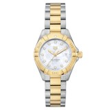 Tag Heuer Aquaracer Diamonds Mother of Pearl Dial Two Tone Steel Strap Watch for Men - WBD1422.BB0321