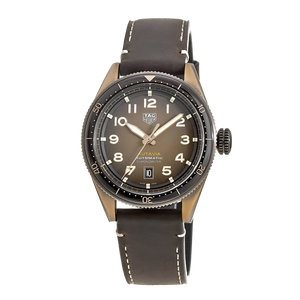 Tag Heuer Autavia Brown Dial Brown Leather Strap Watch for Men - WBE5191.FC8276