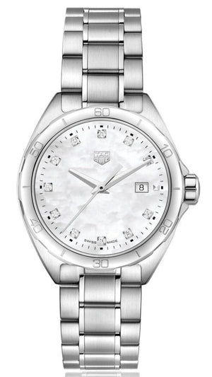 Tag Heuer Formula 1 White Mother of Pearl Dial Silver Steel Strap Watch for Women - WBJ1319.BA0666
