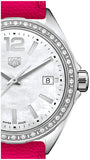 Tag Heuer Formula 1 Quartz Mother of Pearl Dial Pink Leather Strap Watch for Women - WBJ131A.FC8252