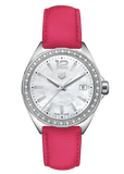 Tag Heuer Formula 1 Quartz Mother of Pearl Dial Pink Leather Strap Watch for Women - WBJ131A.FC8252