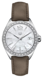 Tag Heuer Formula 1 Quartz Mother of Pearl Dial Brown Leather Strap Watch for Women - WBJ131A.FC8255