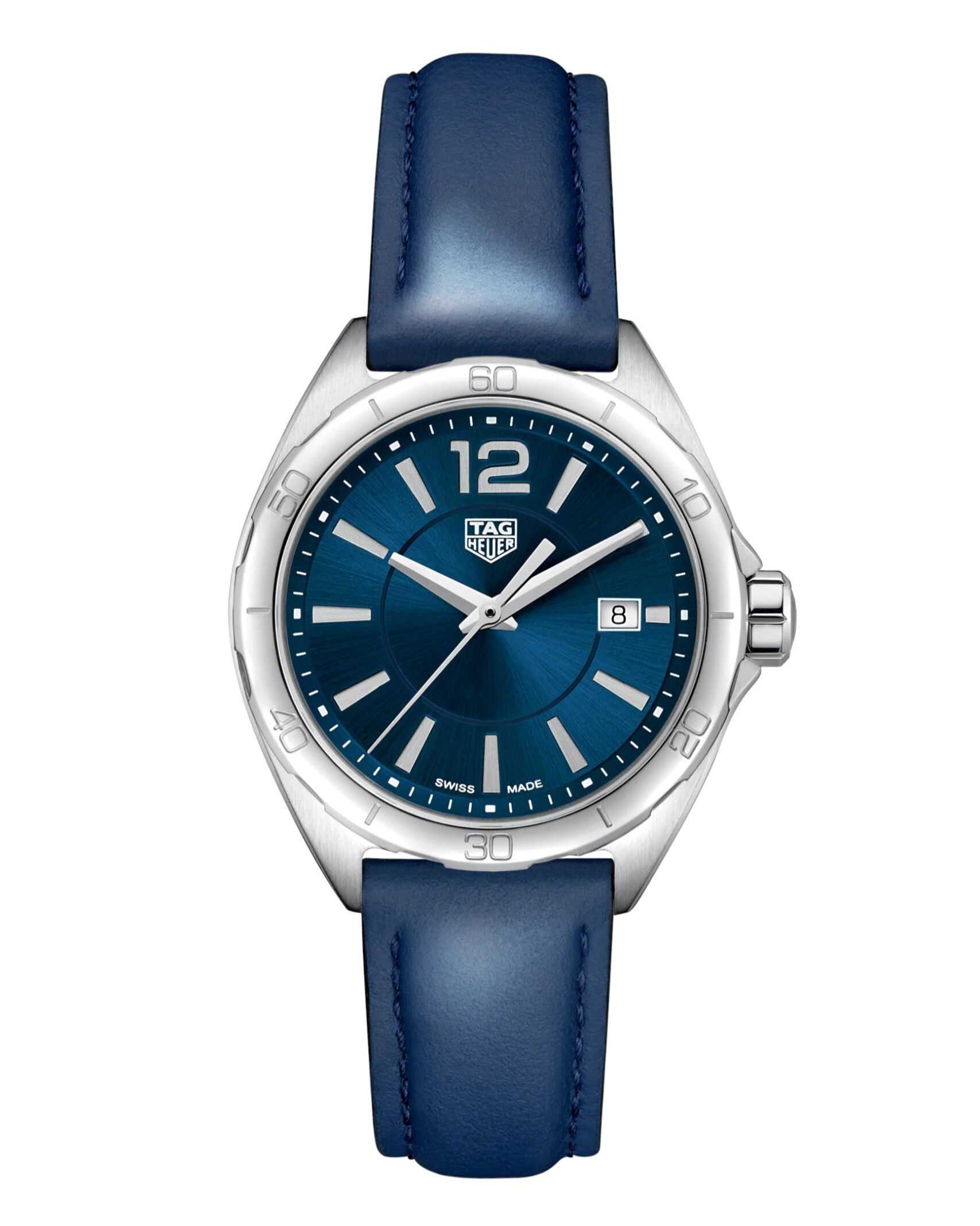 Tag Heuer Formula 1 Quartz Blue Dial Blue Leather Strap Watch for Women - WBJ1412.FC8233