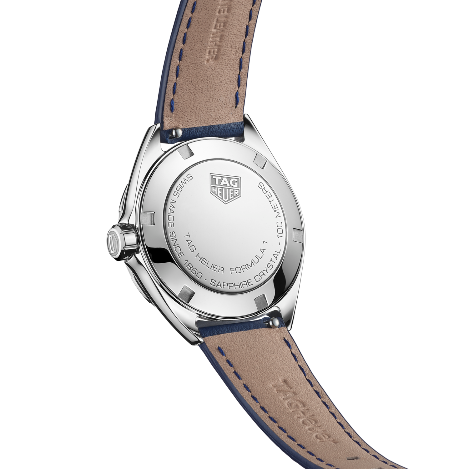 Tag Heuer Formula 1 Quartz Blue Dial Blue Leather Strap Watch for Women - WBJ1412.FC8233