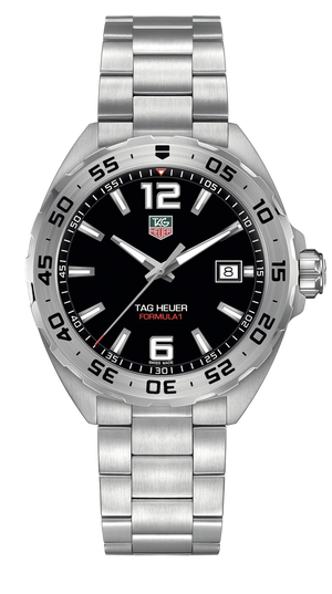 Tag Heuer Formula 1 Black Dial Silver Steel Strap Watch for Men - WAZ1112.BA0875