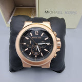 Michael Kors Dylan Black Dial Black Rubber Strap Watch for Men - MK8184