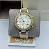 Michael Kors Parker White Dial Two Tone Steel Strap Watch for Women - MK5626