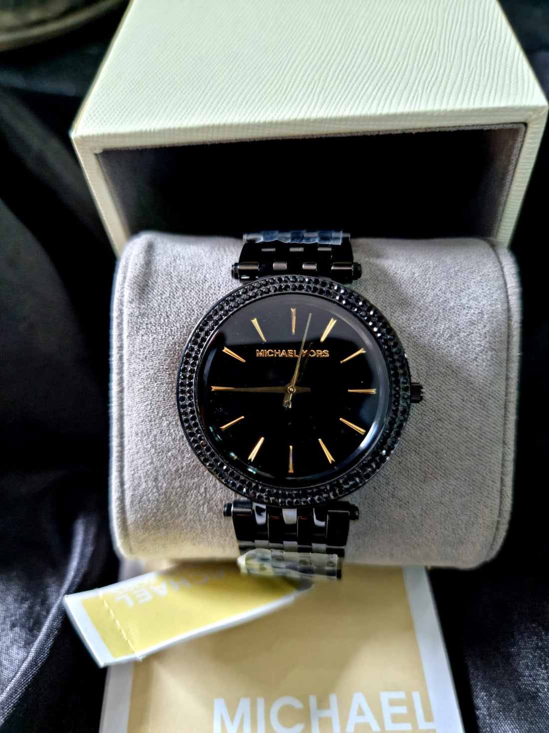 Michael Kors Darci Black Dial Black Steel Strap Watch for Women - MK3337