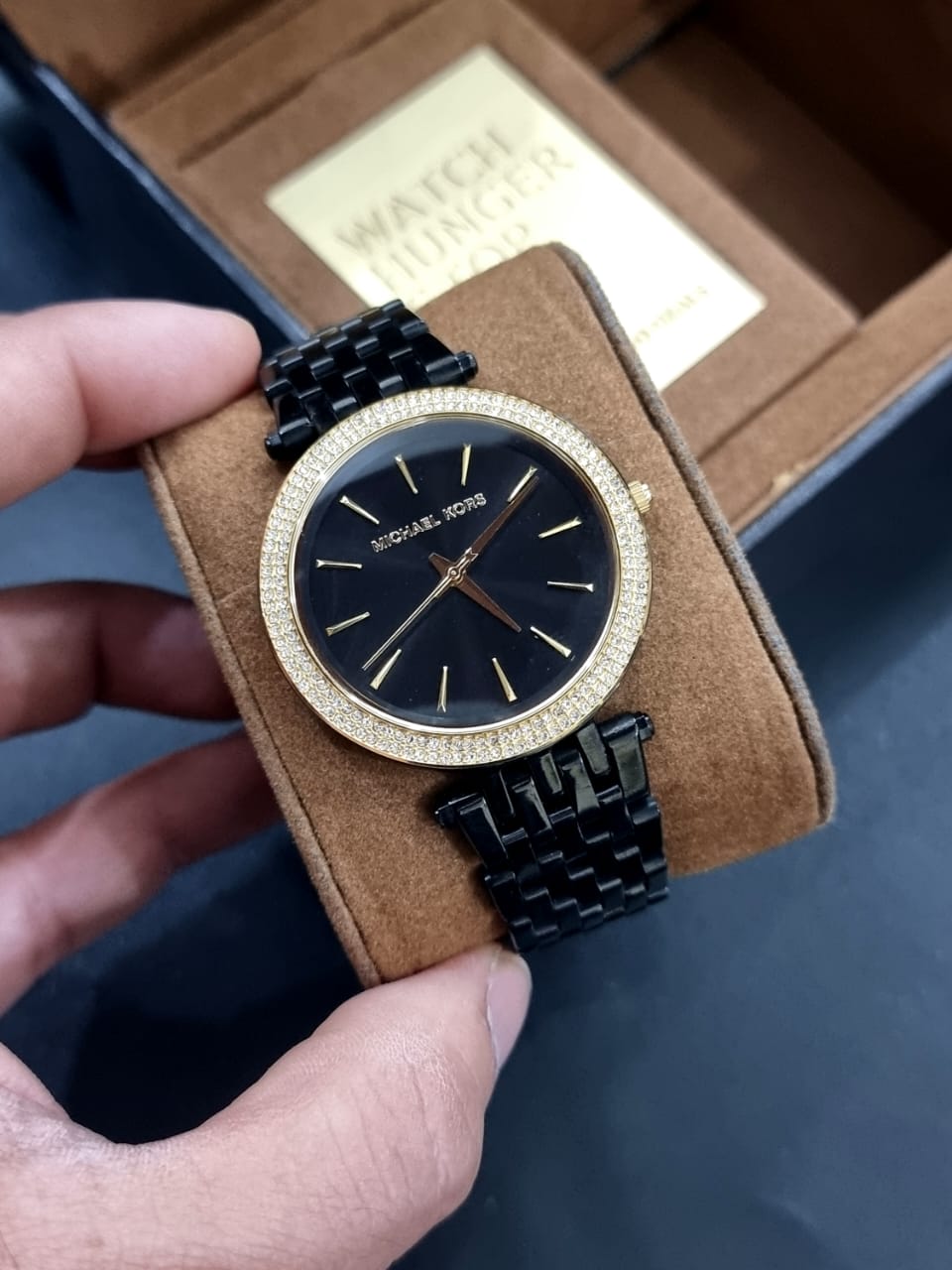 Michael Kors Darci Black Dial Black Steel Strap Watch for Women - MK3322