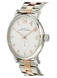 Marc Jacobs Baker White Dial Two Tone Steel Strap Watch for Women - MBM3312