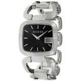 Gucci G Gucci Black Dial Silver Steel Strap Watch For Women - YA125407
