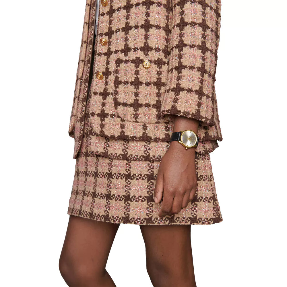 Gucci G Timeless Quartz Silver Dial Black Leather Strap Watch For Women - YA1264181