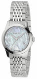 Gucci G Timeless Diamonds Mother of Pearl Dial Silver Steel Strap Watch For Women - YA126504