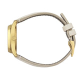 Gucci G Timeless Quartz White Dial White Leather Strap Watch For Women - YA126580A