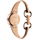 Gucci Guccissima Collection Quartz Black Dial Rose Gold Steel Strap Watch For Women - YA134509