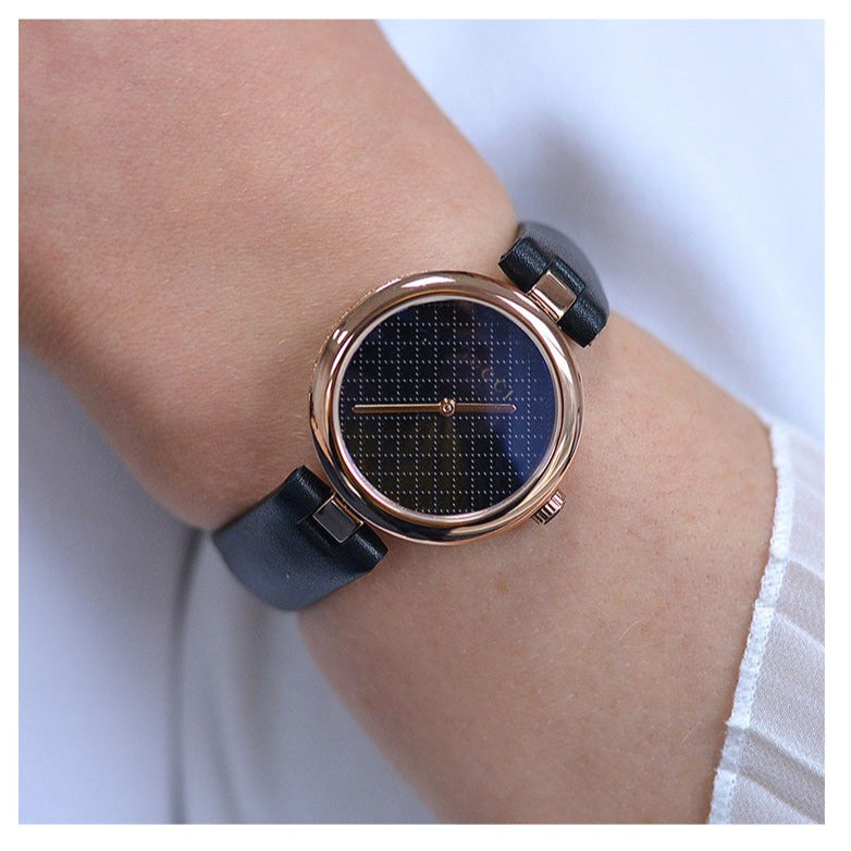 Gucci Diamantissima Quartz Black Dial Black Leather Strap Watch for Women - YA141401