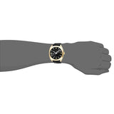 Gucci GG2570 Black Dial Black Leather Strap Watch For Men - YA142310