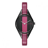 Calvin Klein Rebel Red Black Dial Red Leather Strap Watch for Women - K8P237U1