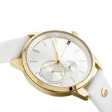 Tommy Hilfiger Brooklyn Quartz White Dial White Leather Strap Watch for Women - 1782018