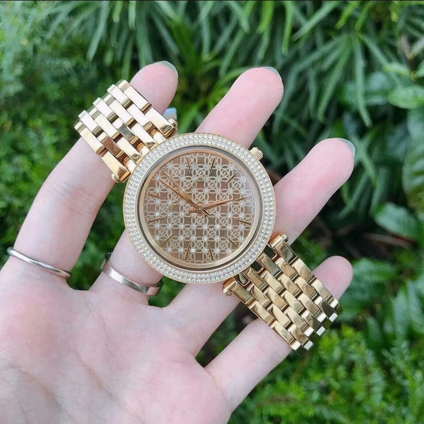 Michael Kors Darci Gold Dial Gold Steel Strap Watch for Women - MK3398