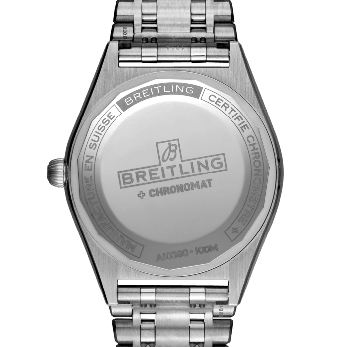 Breitling Chronomat Automatic 36 White Dial Silver Steel Strap Watch for Women - A10380101A2A1