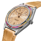 Breitling Chronomat Automatic 36 South Sea Brown Dial Brown Leather Strap Watch for Women - A10380611A1P1