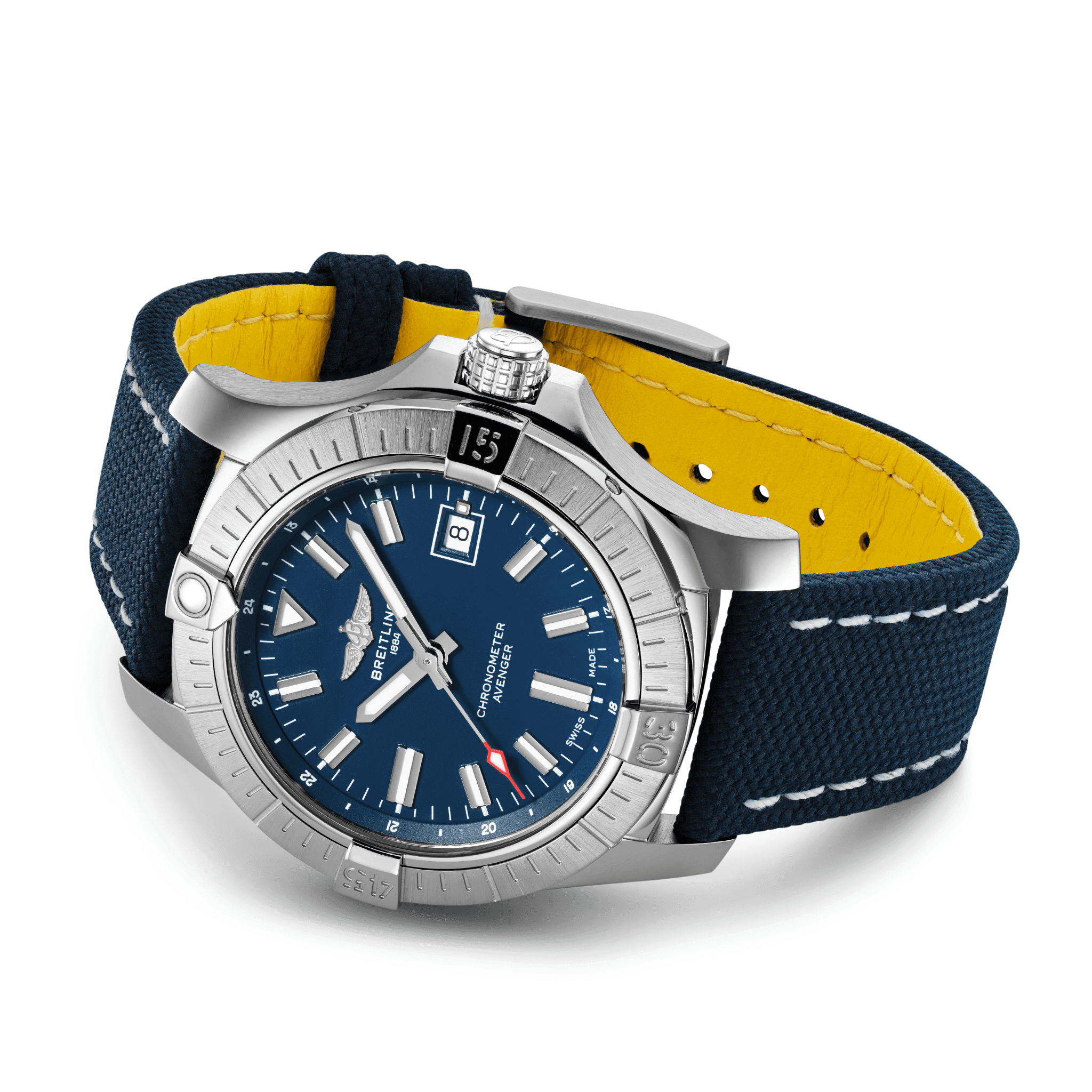 Breitling Avenger Automatic 43 Blue Dial Blue Nylon Strap Watch for Men - A17318101C1X1