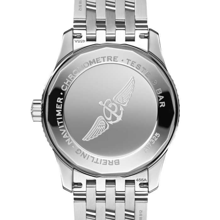 Breitling Navitimer Automatic 38mm Black Dial Stainless Steel Mens Watch - A17325241B1A1