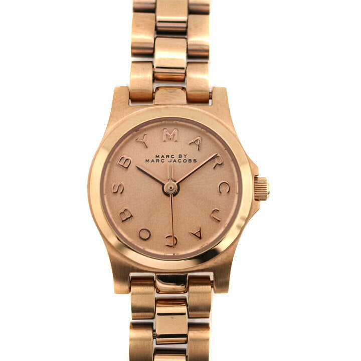 Marc Jacobs Dinky Rose Gold Dial Rose Gold Steel Strap Watch for Women - MBM3200