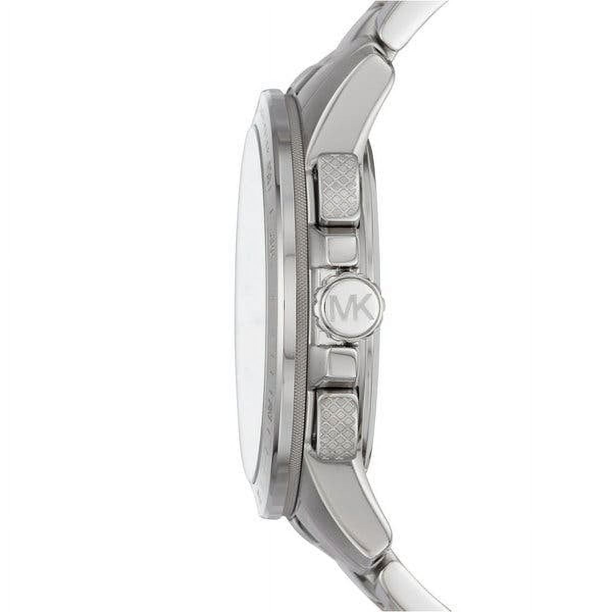 Michael Kors Ryker Chronograph Black Dial Silver Steel Strap Watch For Men - MK8528