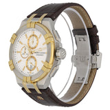 Maurice Lacroix Aikon Chronograph White Dial Brown Leather Strap Watch For Men - AI1018-PVY11-132-1