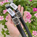 Emporio Armani Classic Black Dial Black Leather Strap Watch For Women - AR0144