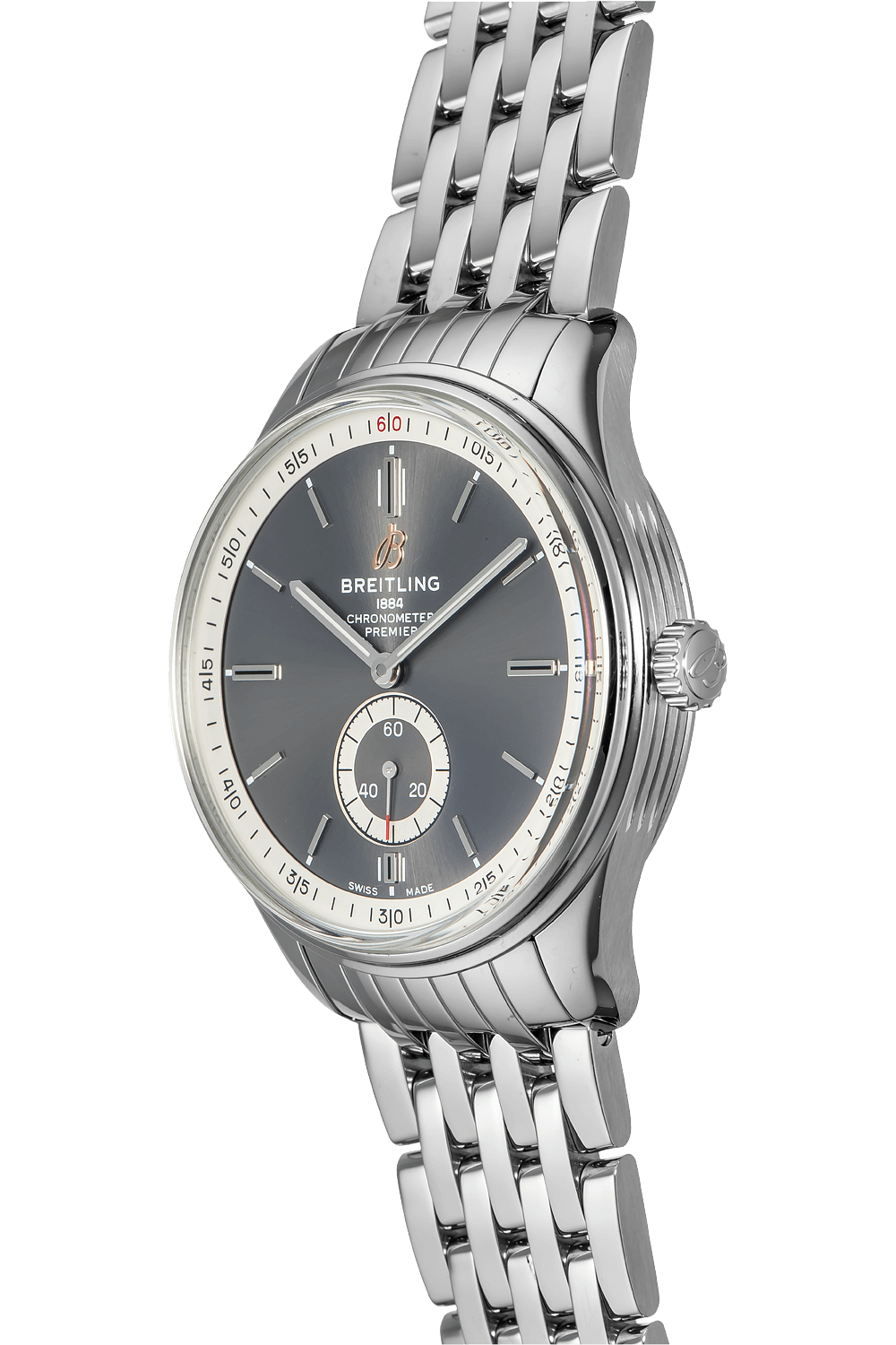 Breitling Premier Automatic 40mm Stainless Steel Anthracite Dial Mens Watch - A37340351B1A1