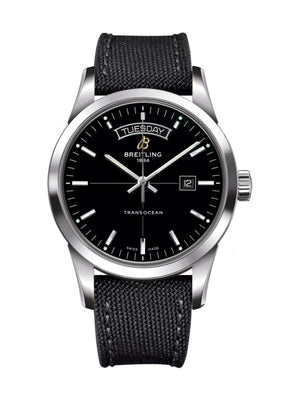 Breitling Transocean Day & Date 43mm Black Dial Black Nylon Strap Mens Watch - A4531012/BB69/109W/A20  BA.1