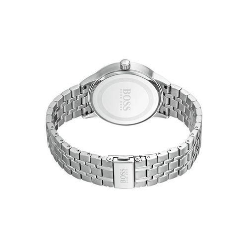 Hugo Boss Officer Chronograph Blue Dial Silver Steel Strap Watch for Men - 1513615