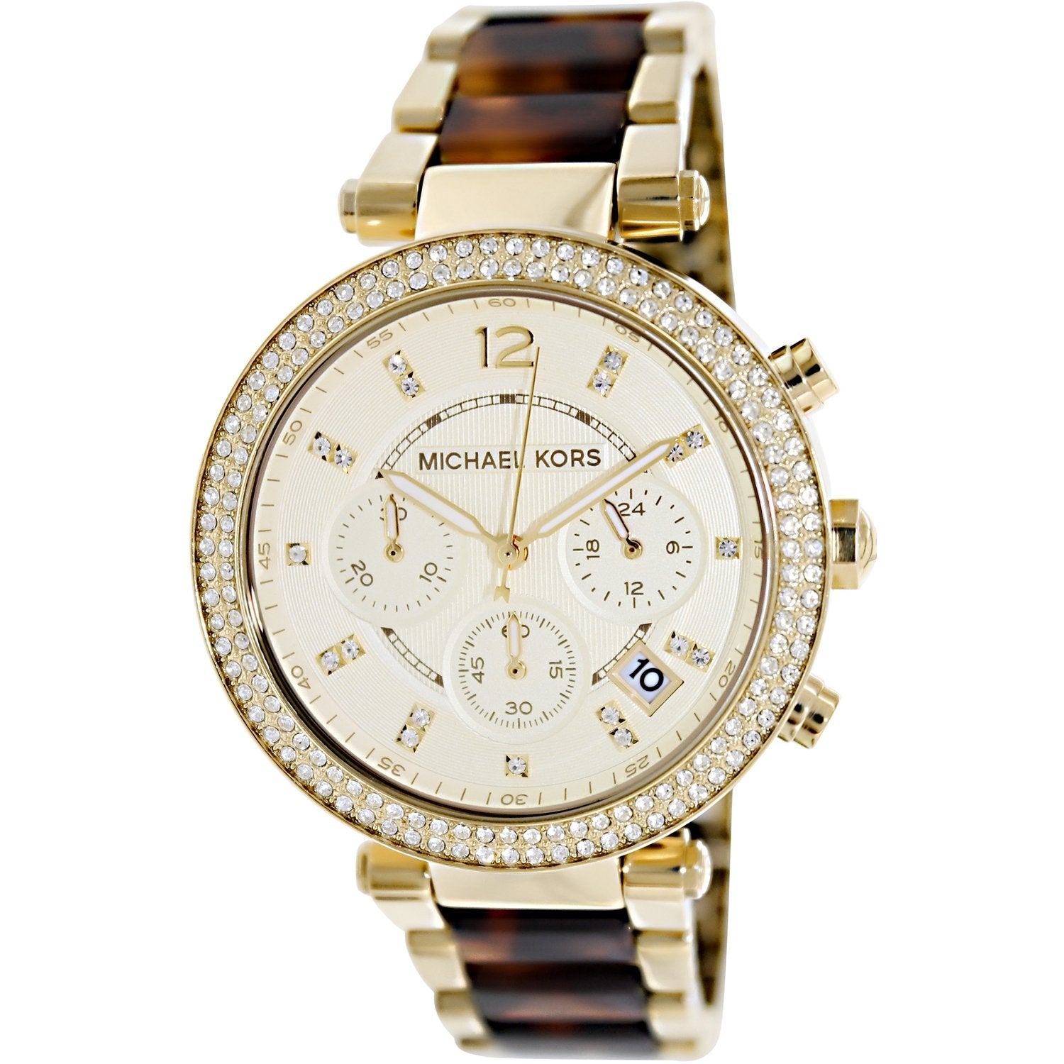 Michael Kors Parker Gold Dial Two Tone Steel Strap Watch for Women - MK5688