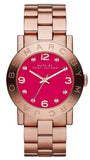 Marc Jacobs Amy Pink Dial Rose Gold Steel Strap Dial Watch for Women - MBM8625