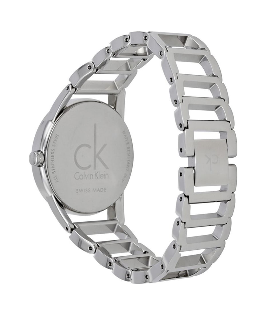 Calvin Klein Stately Silver Dial Silver Steel Strap Watch for Women - K3G2312W