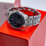 Tissot Couturier Chronograph Black Dial Silver Steel Strap Watch For Men - T035.617.11.051.00