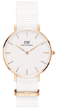 Daniel Wellington Classic Petite Dover White Dial White Nylon Strap Watch For Women - DW00100311