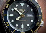 Seiko 5 Sports Automatic Special Creation Black Dial Two Tone Steel Strap Watch For Men - SRPK22