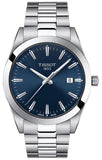Tissot Gentleman Blue Dial Silver Steel Strap Watch For Men - T127.410.11.041.00