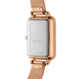 Daniel Wellington Quadro Unitone Rose Gold Dial Rose Gold Mesh Strap Watch For Women - DW00100484