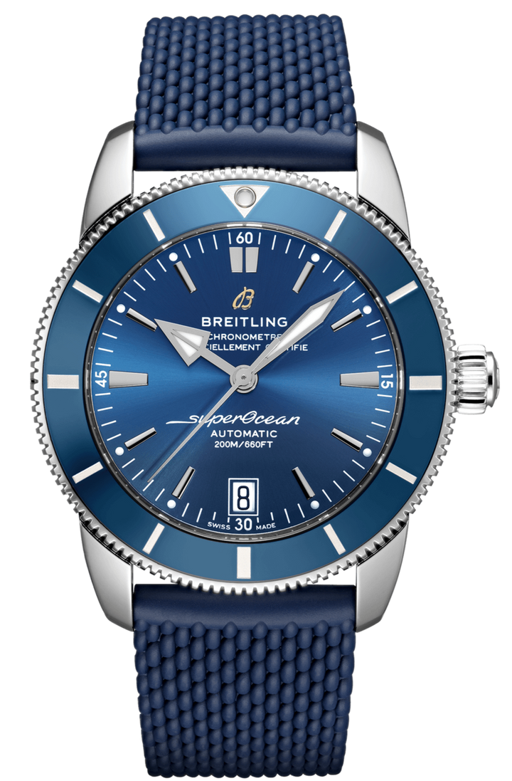 Breitling Superocean Heritage B20 Automatic 42 Blue Dial Blue Mesh Bracelet Watch for Men - AB2010161C1S1
