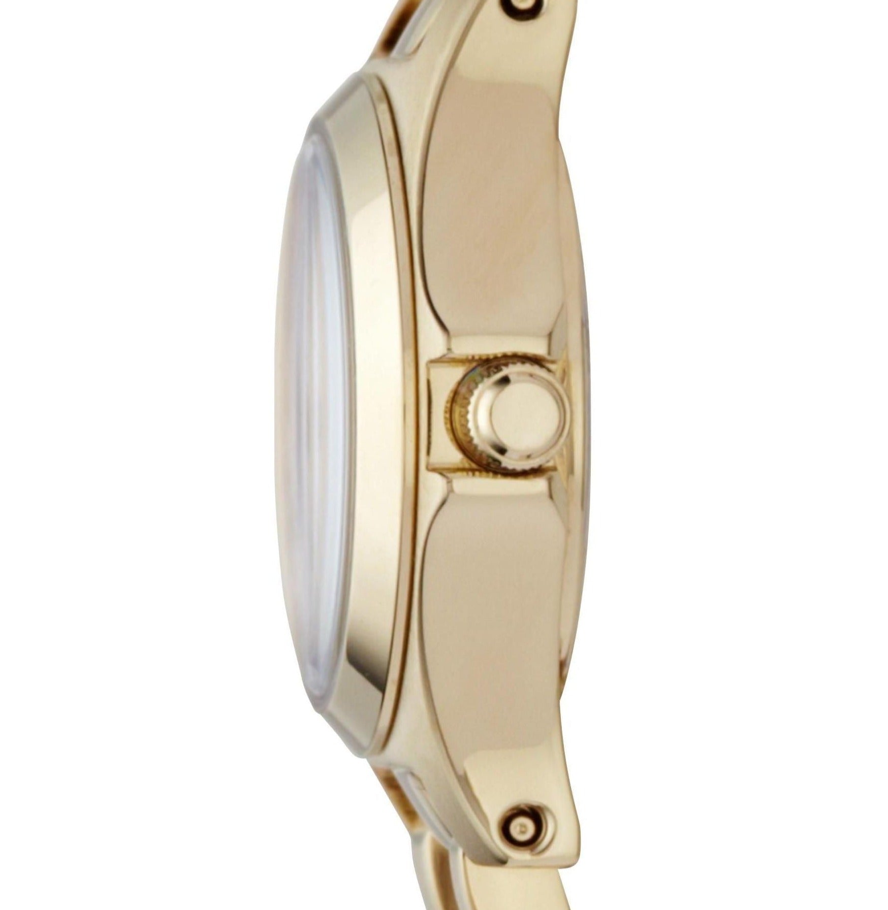 Marc Jacobs Henry Dinky Gold Dial Gold Steel Strap Watch for Women - MBM3199