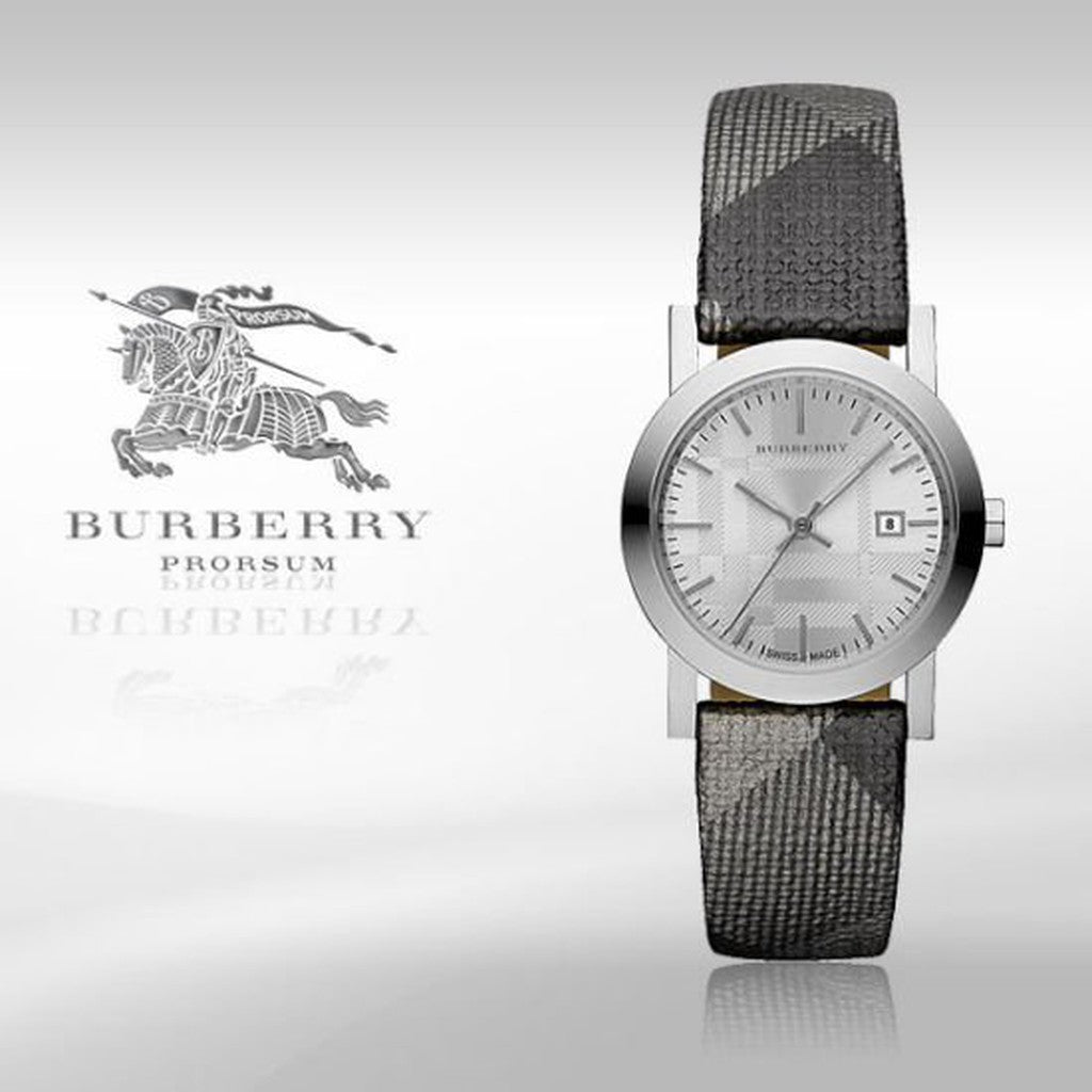 Burberry The City Silver Dial Multicolored Leather Strap Watch for Women - BU1873